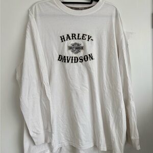Vintage Harley-Davidson White Men's Shirt Springfield Ohio
